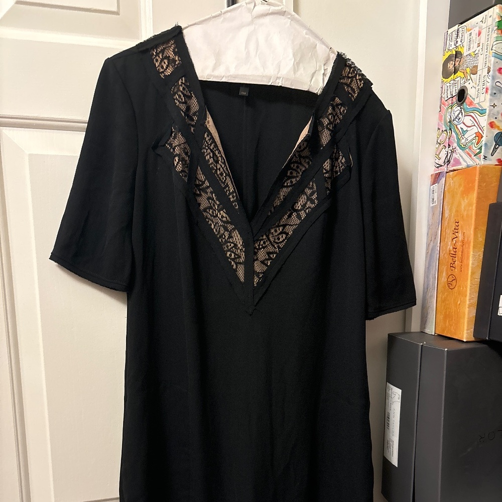 Black with lace mini dress BCBG